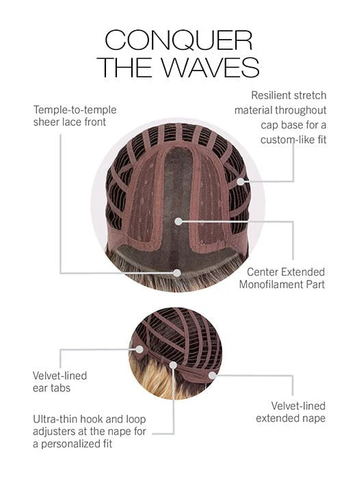 Conquer the Waves | Synthetic Lace Front Wig (Mono Part)