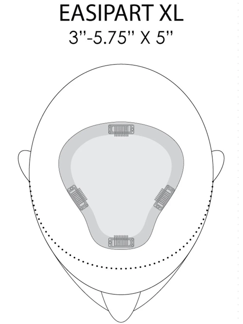 easiPart XL 8" | Remy Human Hair Topper