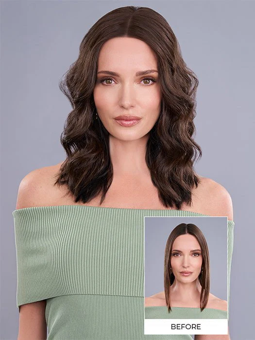 Top Trend Lace Wavy 14” | Synthetic Lace Front Hair Topper (Mono Top)