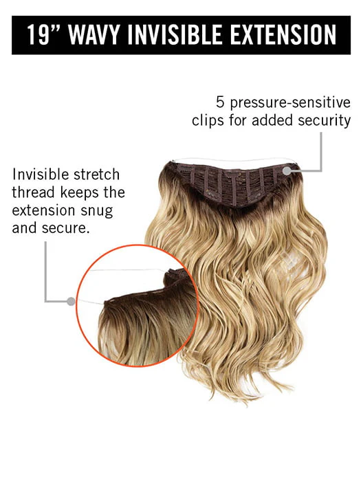 24578-19-wavy-invisible-extension-synthetic-hair-hair-extension-8.webp 19" Wavy Invisible Extension | Synthetic Hair Hair Extension