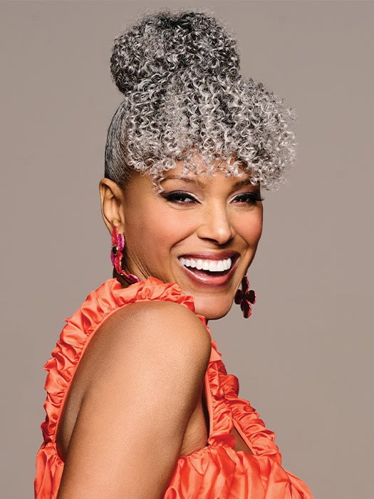 28676-bombshell-bun-bangs-synthetic-hairpiece-2.jpg Bombshell Bun & Bangs | Synthetic Hairpiece