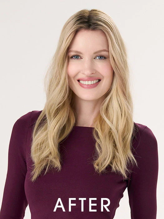 Barely There Wavy 16" | Synthetic Hair Hair Topper (Hand Tied)