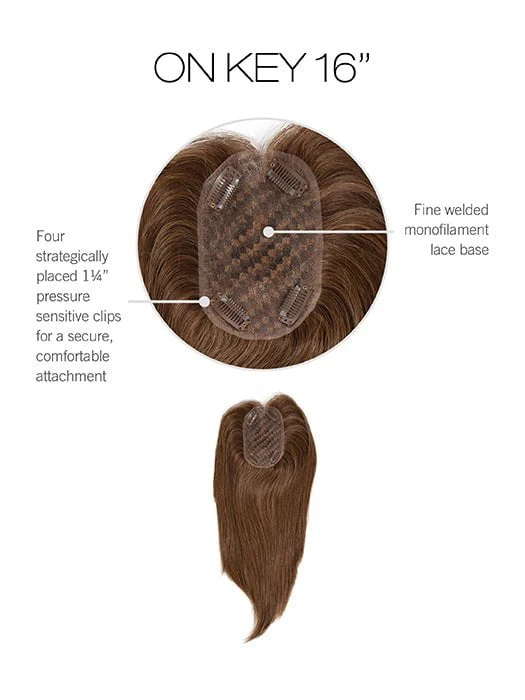 30414-16-on-key-human-hair-topper-with-lace-front-mono-top-5.webp 16" On Key | Human Hair Topper with Lace Front (Mono Top)