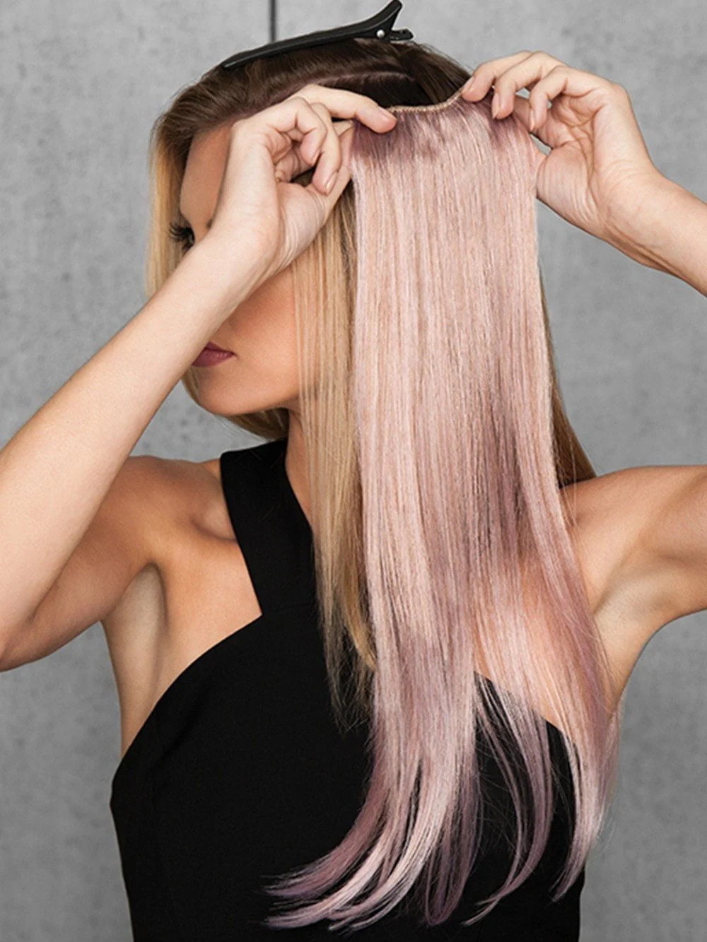 23" Straight HF Synthetic Hair Extensions Kit (6 Piece) | Clip In Color