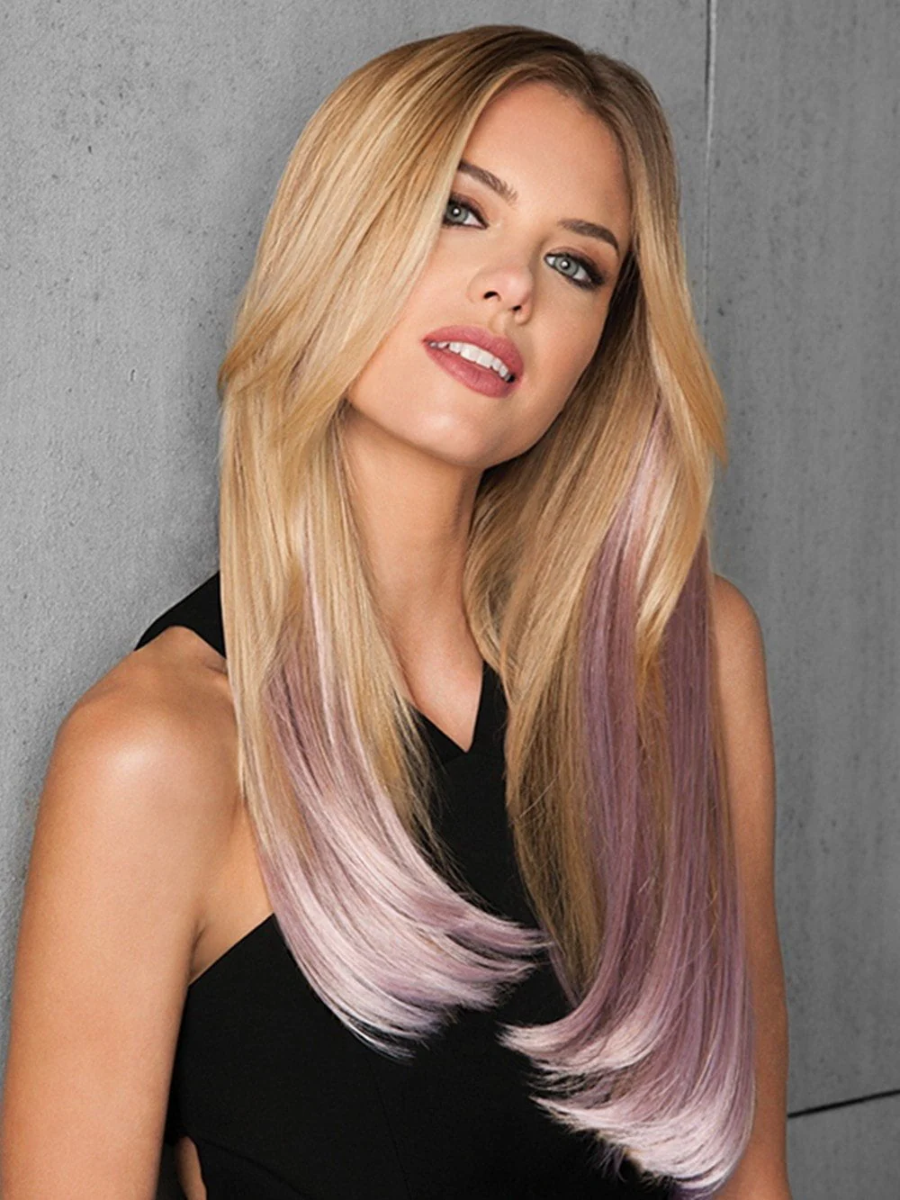 23" Straight HF Synthetic Hair Extensions Kit (6 Piece) | Clip In Color