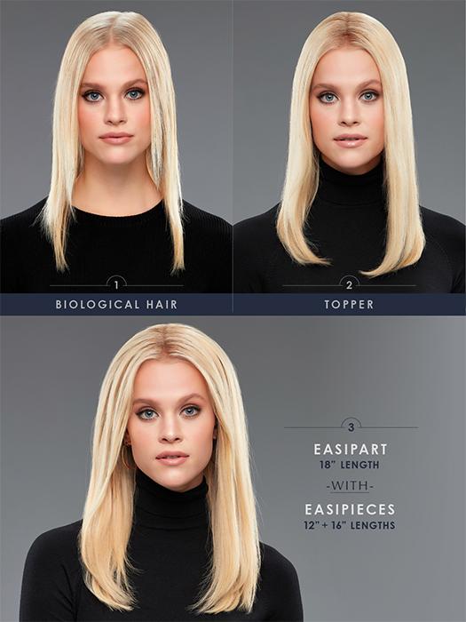 easiPieces 16" L x 6" W | Remy Human Hair Piece (1 Piece)