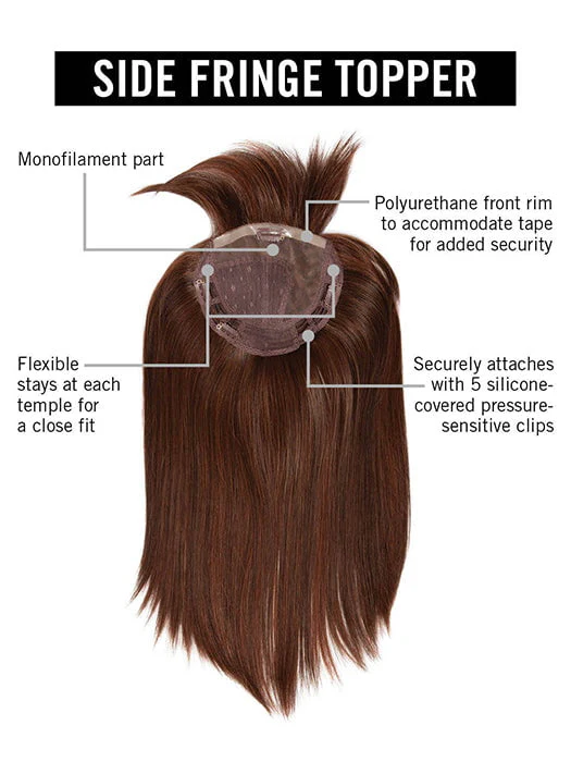 HD SIDE FRINGE TOPPER | Synthetic Hair Topper (Mono Part)