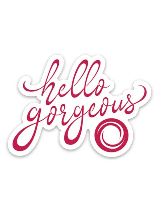 32989-hello-gorgeous-vinyl-sticker-1.webp Hello Gorgeous Vinyl Sticker